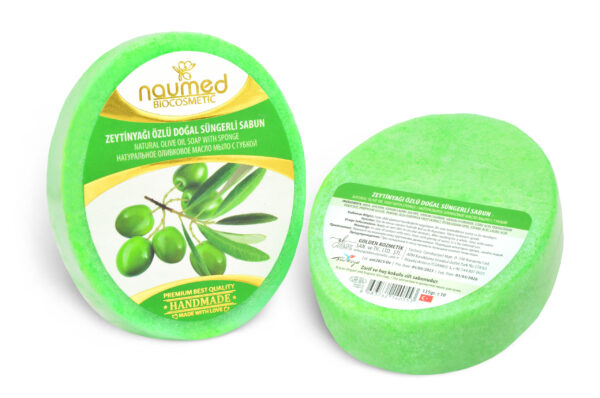 Naumed Zeytin Yağlı Süngerli Sabun 135g