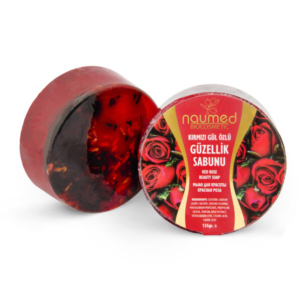 Naumed Kırmızı Gül Özlü Sabun 135g
