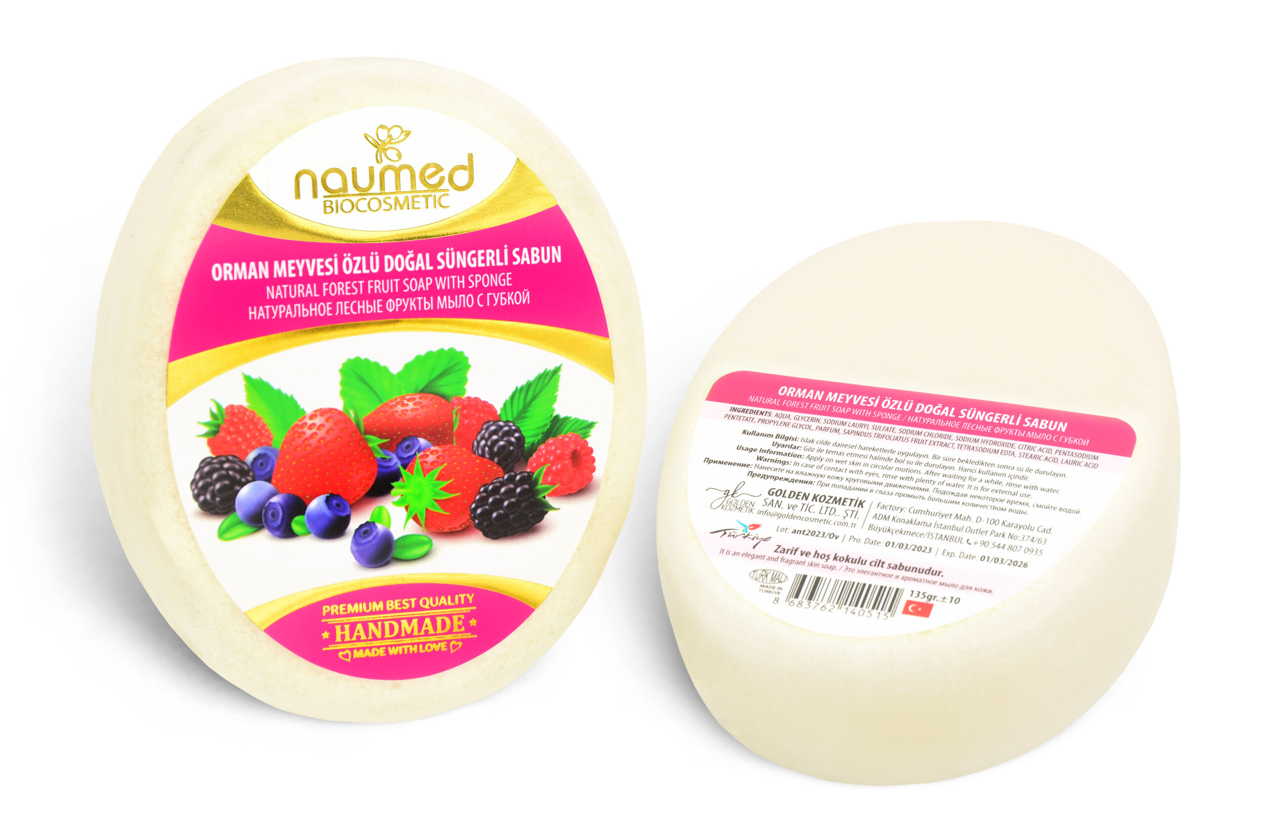 Naumed Orman Meyvesi Özlü Süngerli Sabun 135g