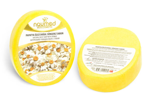 Naumed Papatya Özlü Süngerli Sabun 135g