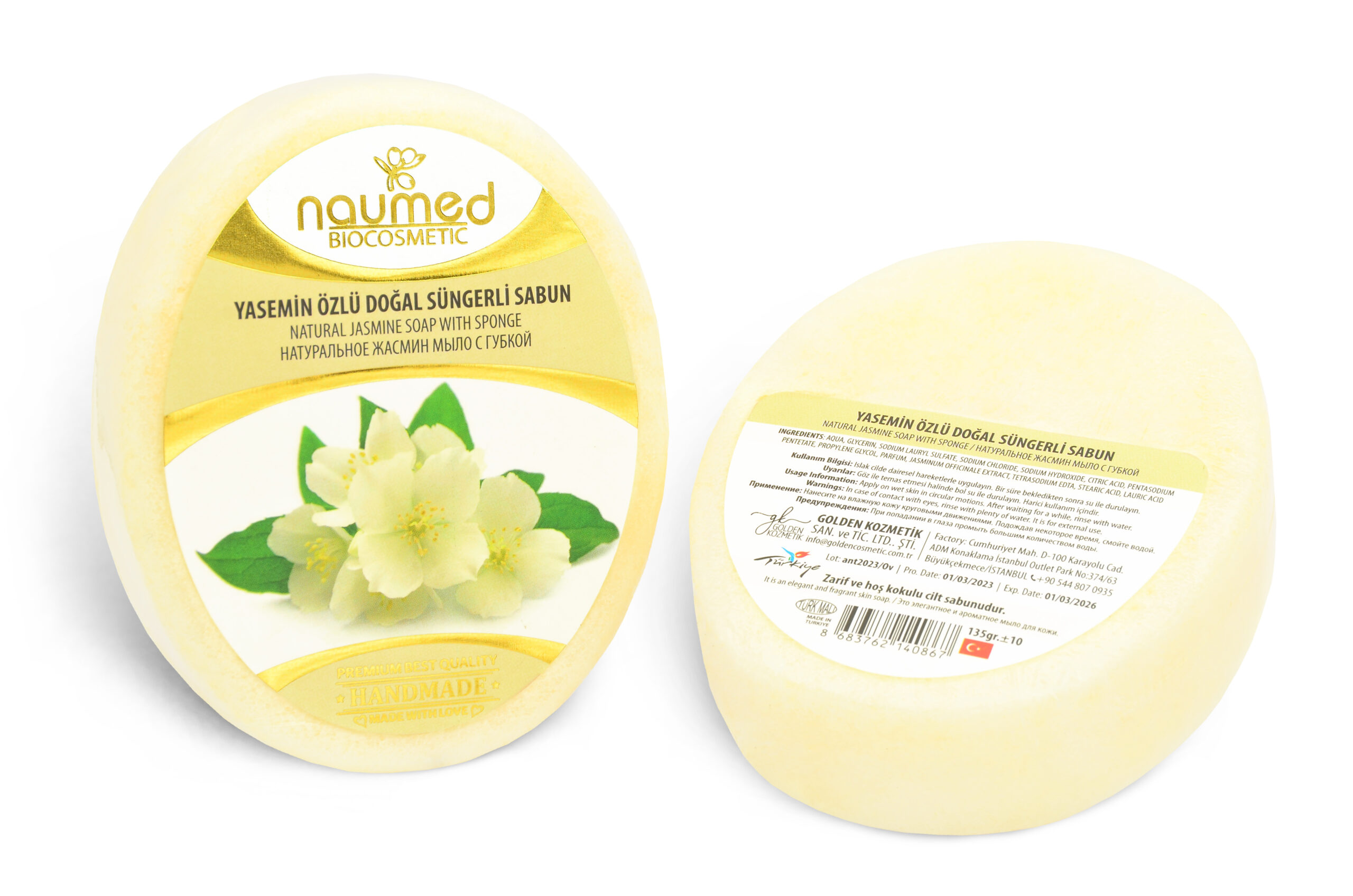 Naumed Yasemin Özlü Süngerli Sabun 135g